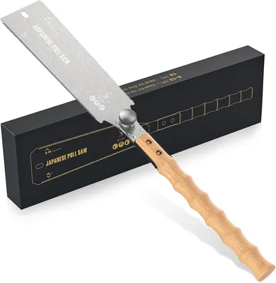 Produktbild von Japanische Ryoba Handsäge, doppelseitig, 233 mm, SK5 Kohlenstoffstahl, für Holzarbeiten