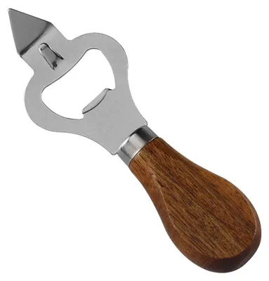 Produktbild von Flaschenöffner aus Edelstahl mit ergonomischem Griff, Weinflaschenöffner, Bierflaschenöffner, Kronkorkenentferner, Werkzeug für Küche, Café, Restaurant