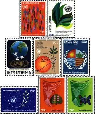 Produktbild von Briefmarken UNO - New York 1982 Mi 391-393,394-395,396, 413-414 (kompl.Ausg.) postfrisch Menschenrechte
