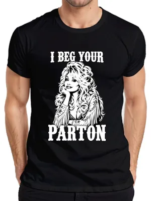 Produktbild von I Beg Your Parton Dolly Country Music Nashville Fan Sängerin Herren T-Shirt, Schwarz, L