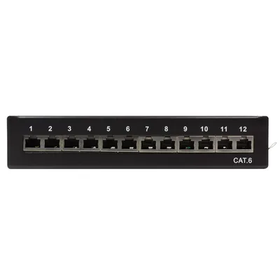 Zdjęcie produktu dla LogiLink NP0017, Cat6, S/UTP (STP), Czarny, Stal, RoHS, ISO/IEC 11801, TIA/EIA 568B.2-1