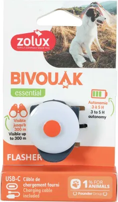 Produktbild von ZOLUX BIVOUAK Halsbandanhänger blau mit USB