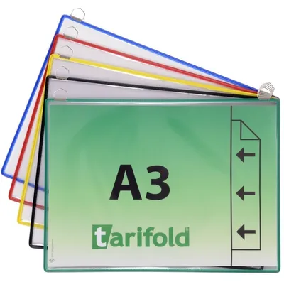 Produktbild von tarifold Hängetafel DIN A3 quer, farbig sortiert
