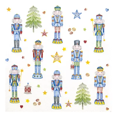 Produktbild von 20 Servietten Nutcrackers - Nussknacker und Bäume 33x33cm