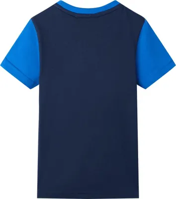 Produktbild von vidaXL Kinder-T-Shirt Blau und Marineblau 116