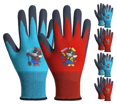 Produktbild von KAYGO 4 Paar Kinder Gartenhandschuhe Set für 3-9 Jahre, KGKID100