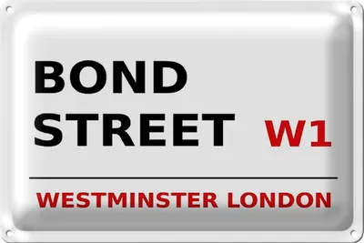 Produktbild von Blechschild London 30x20cm Bond Street W1