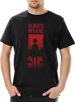 Produktbild von Urban Backwoods Always Believe, Herren T-Shirt, Farbe: Schwarz, Größe: 4XL