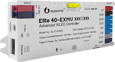 Produktbild von GLEDOPTO GL-C-618WL – Elite Advanced 4-Kanal WLED Controller mit Ethernet & App-Steuerung