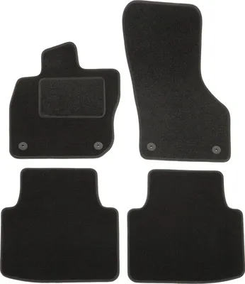 Image de Tapis De Sol Noir Velours Pour Skoda Superb Pour 2024 4pcs, Ajustement précis, Base Antidérapante, Renforcée dans la Zone de la Pédale