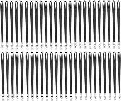 Produktbild von Kantoorbadge - Set aus 50 Stück mit metallischem Drehmechanismus - Schwarz - Ideal für ID-Kartenhalter