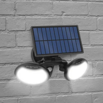 Obrázok produktu pre GLOBIZ Solárny reflektor s pohybovým senzorom - otáčateľná hlava - 2 COB LED