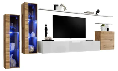 Produktbild von Meublorama AM-SWITCH 11-WTW SW 11*7C/89KG, 3 Regale, 4 Tür(en), Weiß, Mitteldichte Faserplatte (MDF), 6 Schublade(n), 400 mm