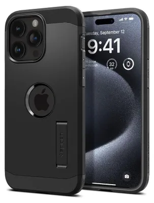 Produktbild von Spigen ACS06594, Cover, Apple, iPhone 15 Pro Max, 17 cm (6.7"), Schwarz