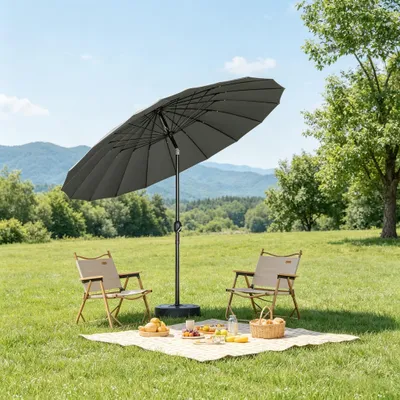 Produktbild von Großer Terrassenschirm, Gartenschirm, nur mit Gartenschirm) für Garten und Außenbereich
