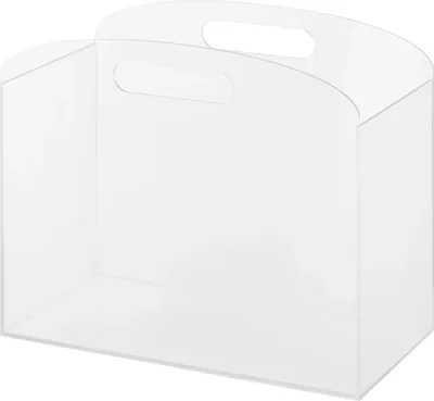 Produktbild von Zeitschriftenhalter - Magazinhalter aus Acryl - Mit Tragegriffen - Für Zeitungen und Dokumente - Freistehend - Transparent
