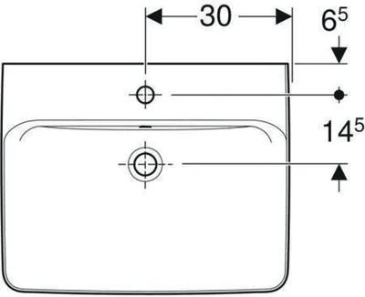 Produktbild von Geberit 501636008 Renova Plan Waschtisch, 60x48cm