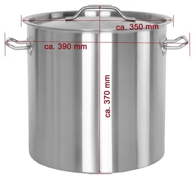 Produktbild von Beeketal Gastro Edelstahl Kochtöpfe Kochtopf BKT-25 - ca. 23.5 Liter
