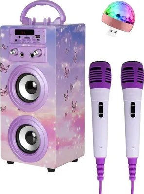 Produktbild von Karaoke-Set für Erwachsene mit 2 Mikrofonen