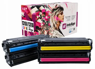 Produktbild von Inkdigo Tonerset CF210X-CF213A für HP LaserJet Pro 200 Color M251n, M251nw, M276n, M276nw – CMYK,, KI-generiertes Bild