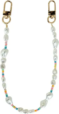 Produktbild von Handykette Pastellperlen Goldene Haken 25 cm Beachy Vibes für iPhone Samsung Hülle