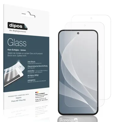 Image de 2x Protection ecrán pour Xiaomi Poco M7 Plus 5G mat Verre souple Film Protecteur 9H dipos