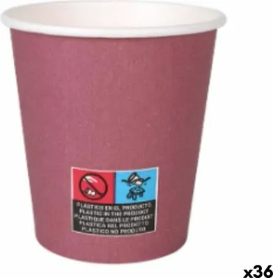 Obrázek produktu pro Sada kelímků z algonkartonu na jedno použití vínová 36 ks 200 ml (24 ks)