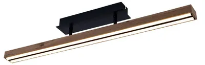 Produktbild von LED Deckenleuchte, dimmbar, Holzoptik, braun schwarz, L 81,5 cm