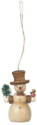Productafbeelding van Houten Sneeuwpop Kerstboomversiering voor Feestelijke Decoratie