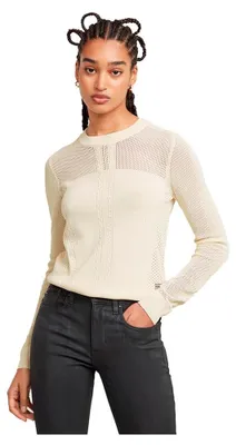 Produktbild von G-star Pointelle R Pullover Beige L Frau Beige L