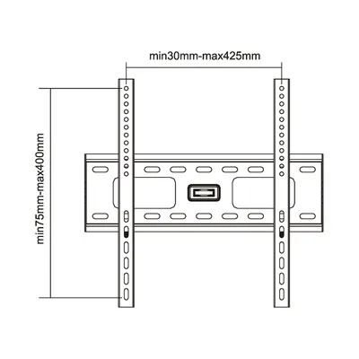 Image de InLine - Kit de montage (fixation murale) pour téléviseur LED/LCD/Plasma - Taille d'écran : 58 - 107 cm (23" - 42) (23102A)