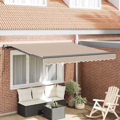 Immagine prodotto di Maison Exclusive - Tenda da sole estensibile beige 350 x 250 cm in poliestere e alluminio