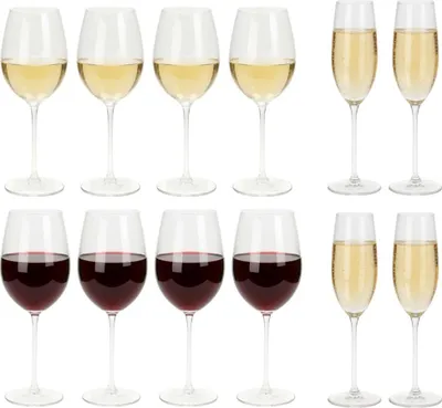 Image de Set de verres à vin Cookinglife - Verres à champagne - 540 ml - 12 pièces