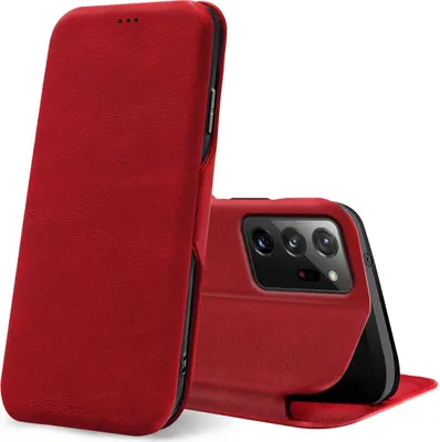 Zdjęcie produktu dla Etui z klapką Conie retro do Samsung Galaxy Note 20 Ultra - wszechstronna ochrona w kolorze czerwonym