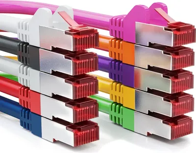 Produktbild von deleyCON 10x 0,25m CAT6 Patchkabel Netzwerkkabel Gigabit LAN DSL S/FTP PIMF Bunt