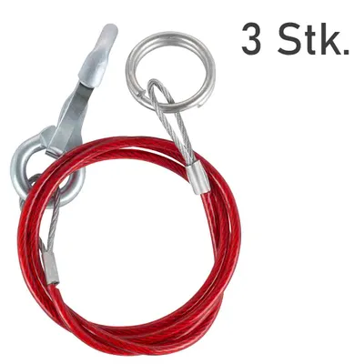 Produktbild von 3 Stk. Bremsseil, 100 cm, Abreissseil, Sicherungsseil, Anhängersicherungsseil