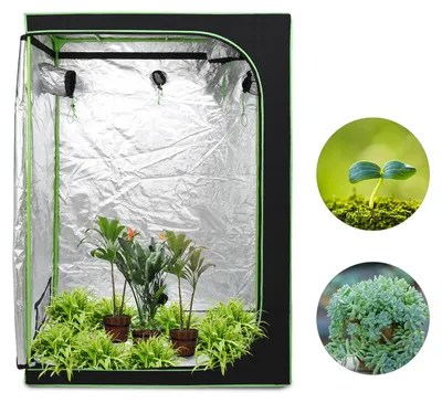 Produktbild von Vigevee Growbox 120x60x180cm Pflanzzelt Indoor 600D Oxford, 99,9% lichtdicht, 95% reflektierend