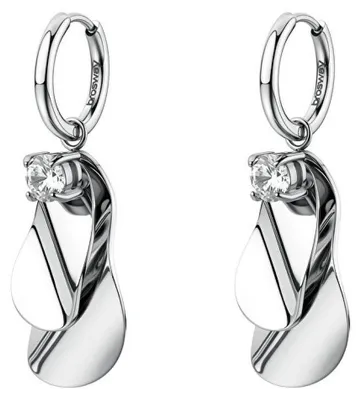 Immagine prodotto di Orecchini moderni in acciaio con cristalli 2in1 Bloom BOM21