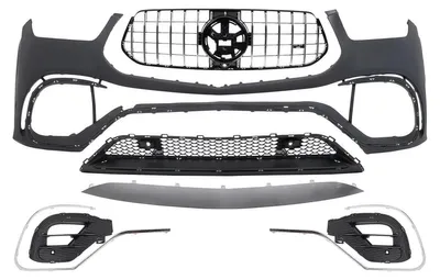 Immagine prodotto di Paraurti per Mercedes GLE SUV W167 GLE Coupé C167 2019-2023 Spoiler griglia radiatore.