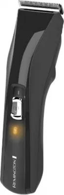 A black Remington hair clipper is shown against a white background.