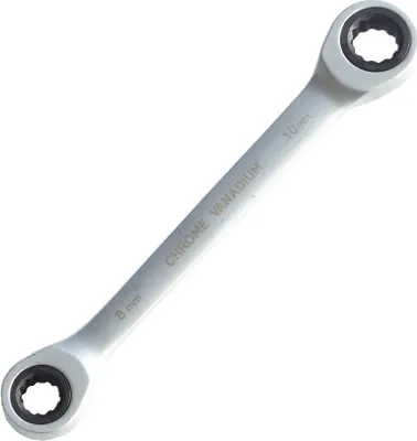 Produktbild von SW 8mm x 10mm Doppel-Ratschenringschlüssel Ratschenschlüssel Ratsche CRV Knarrenschlüssel 72 Zähne BOHRFUX