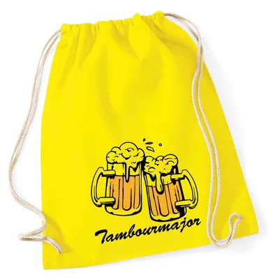 Produktbild von Huuraa Turnbeutel Tambourmajor Spielmannszug 12 Liter Yellow Baumwolle Rucksack Geschenkidee