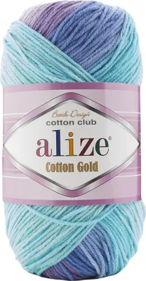100g Farbverlaufsgarn Alize Cotton Gold Batik mehrfarbig Strickgarn Häkelgarn
