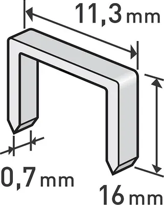 Produktbild von Spony, balení 1000ks, 16mm, 11,3x0,52x0,70mm