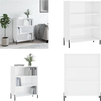 Produktbild von vidaXL Regalschrank Weiß 69,5x32,5x90 cm Holzwerkstoff - Regalschrank - Regalschränke - Aufbewahrungsschrank - Bücherregal