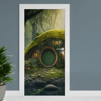 Produktbild von Türfolie "Hobbit" 90x200cm Türposter Deko Aufkleber Folie Tapete TF01-18