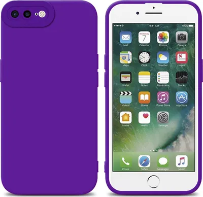 Produktbild von Cadorabo Hülle für Apple iPhone 7 PLUS / 7S PLUS / 8 PLUS Schutz Hülle in Lila TPU Silikon Etui Case Handyhülle