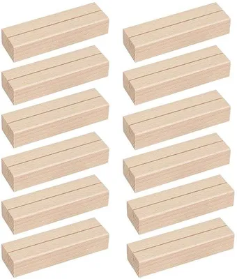 Produktbild von Holzhalter für Platzkarten, 10x3x2cm, Naturkraftkarton, Tischkarte