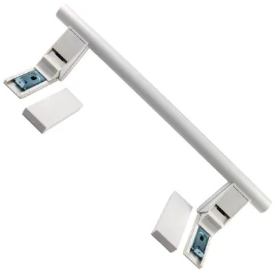 Kühlschrankgriff 31 cm, weiß, kompatibel mit Liebherr, inkl. Zierkappen