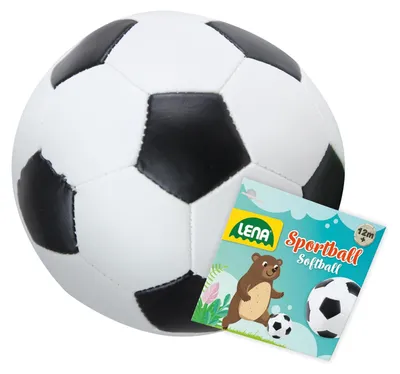 Zdjęcie produktu dla LENA® 62178EC - Miękka piłka nożna, 18 cm, do użytku wewnętrznego i zewnętrznego
